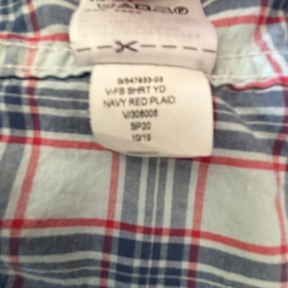 Gap ladies button down plaid shirt red and blue size M - Picture 11 of 11